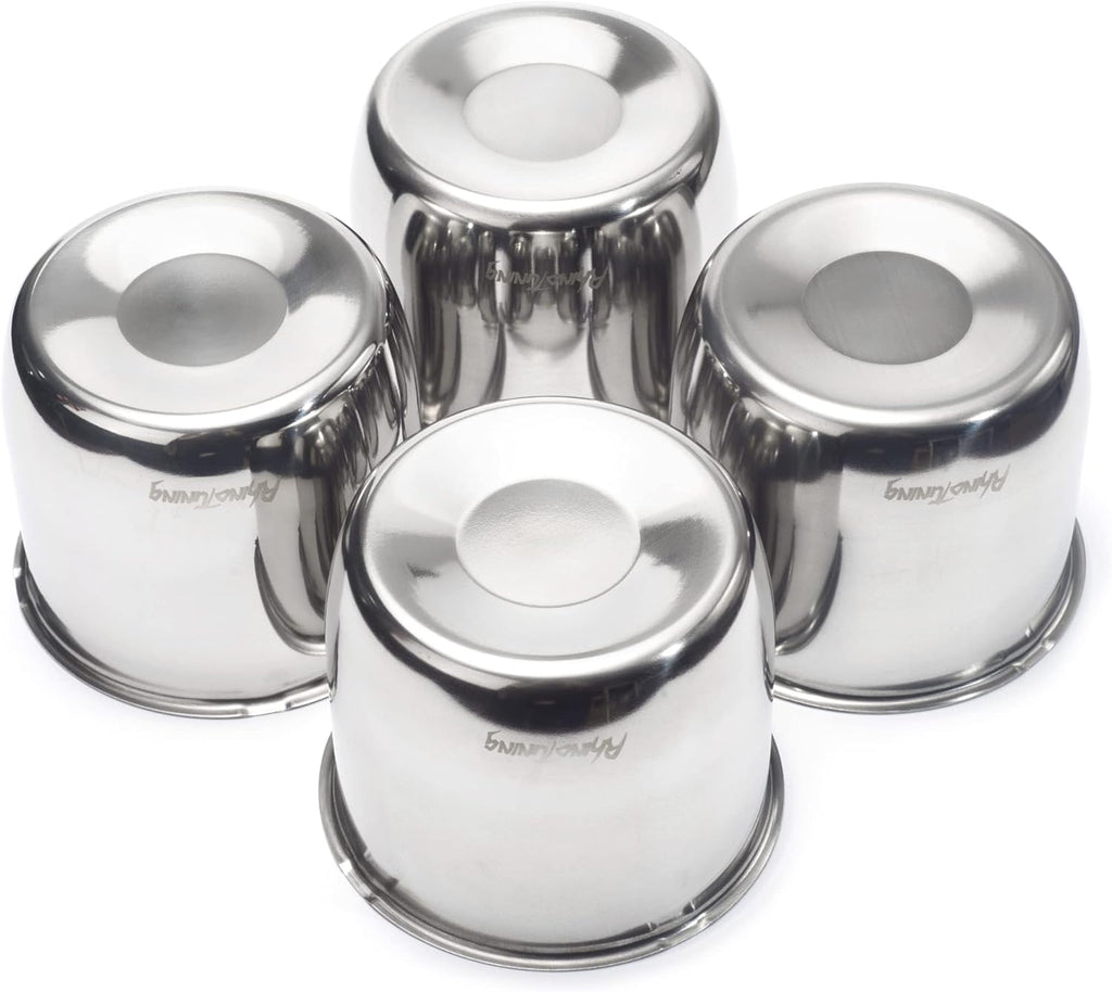 4.25 Push Through Center Caps Stainless Steel 4 Pack W992