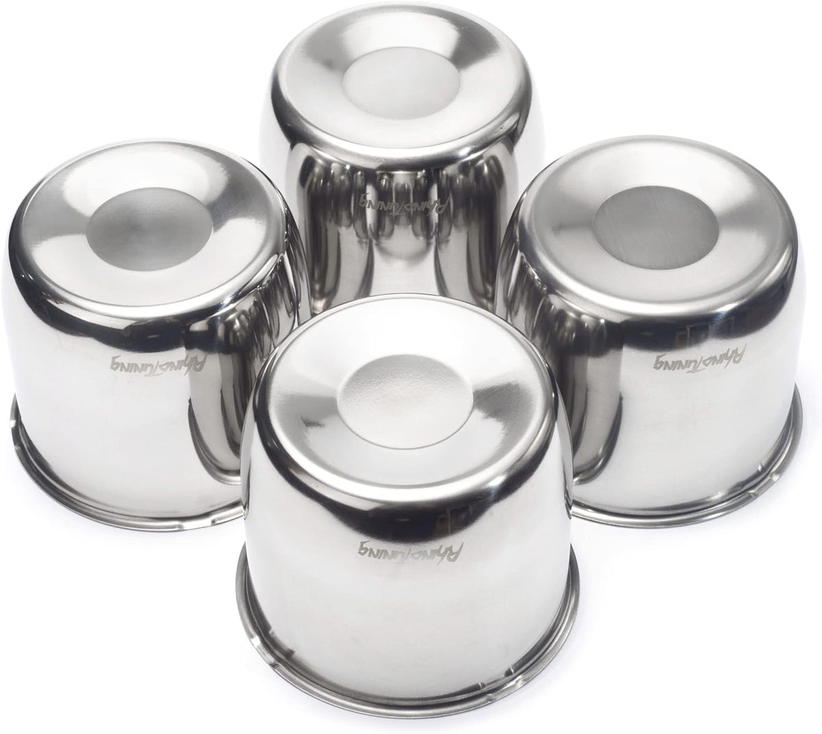 4.25 Push Through Center Caps Stainless Steel 4 Pack W992