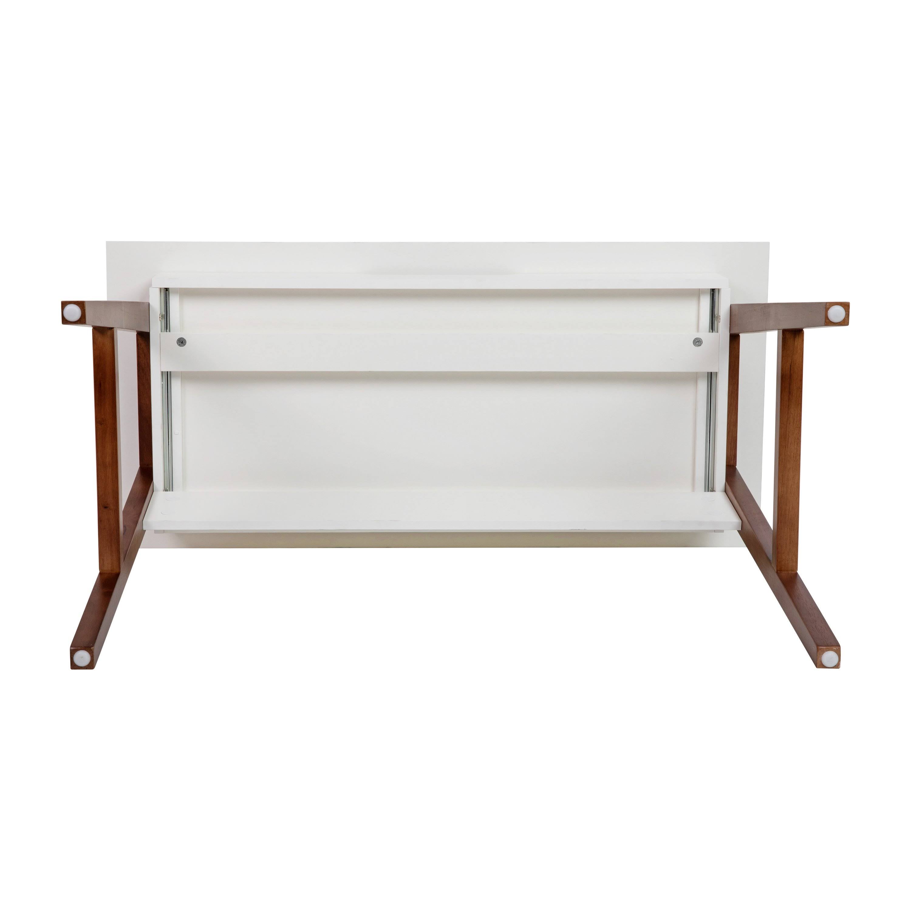 Black Writing Computer Desk with Drawer H95418