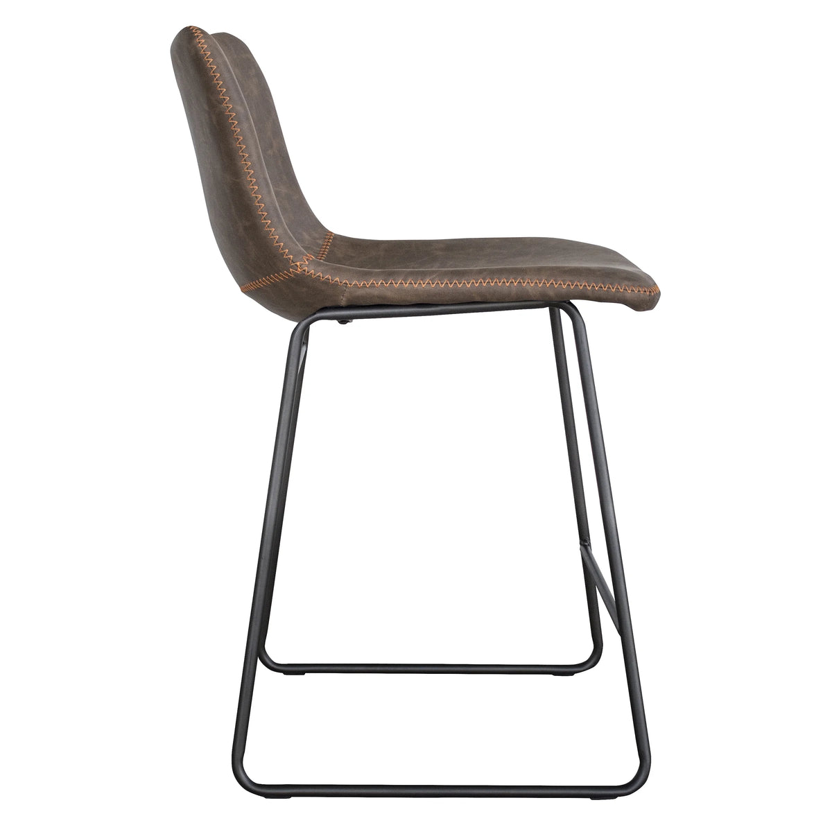 Set of Two Faux Leather Counter Height Bar Stools Y637