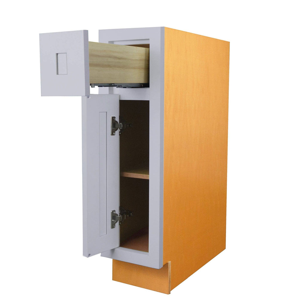 Single Door Single Drawer Light Gray Kitchen Cabinet F889549