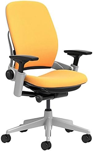 Black Steelcase Leap Chair with Platinum Base & Hard Floor Caster Y289366