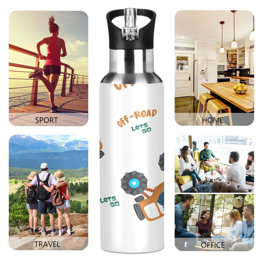 Stainless Steel Insulated Water Bottle with Straw Lid D844