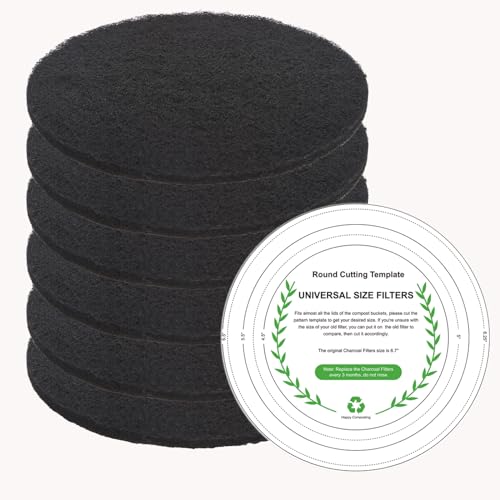 6 Pack Activated Charcoal Filters for Compost Bin I21055