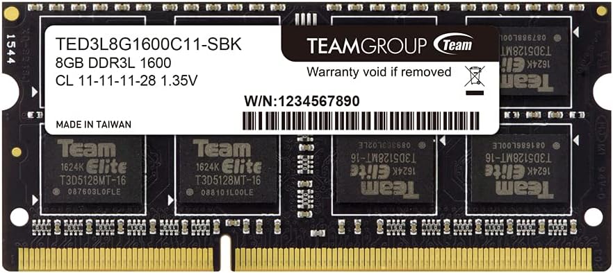 DDR3L 16GB Kit (2 x 8GB) 1600MHz PC3-12800 CL11 SODIMM 204-Pin Laptop Memory Module X2589