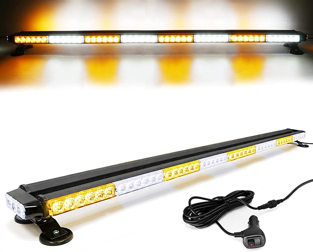 Blue 38" 78 LED Strobe Light Bar with Magnetic Base U6270