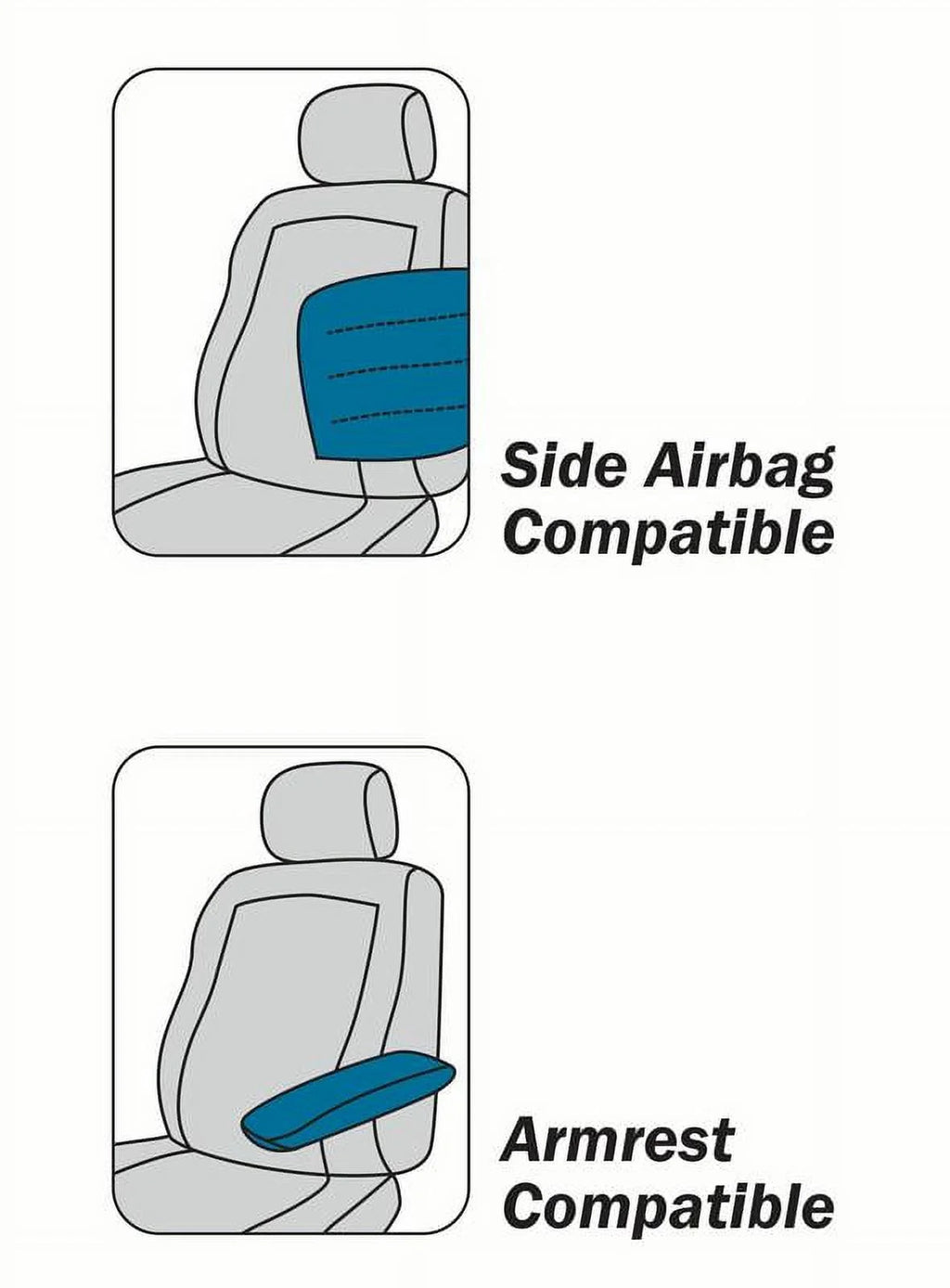 2 Pack Water Repellent Vehicle Seat Covers V6603