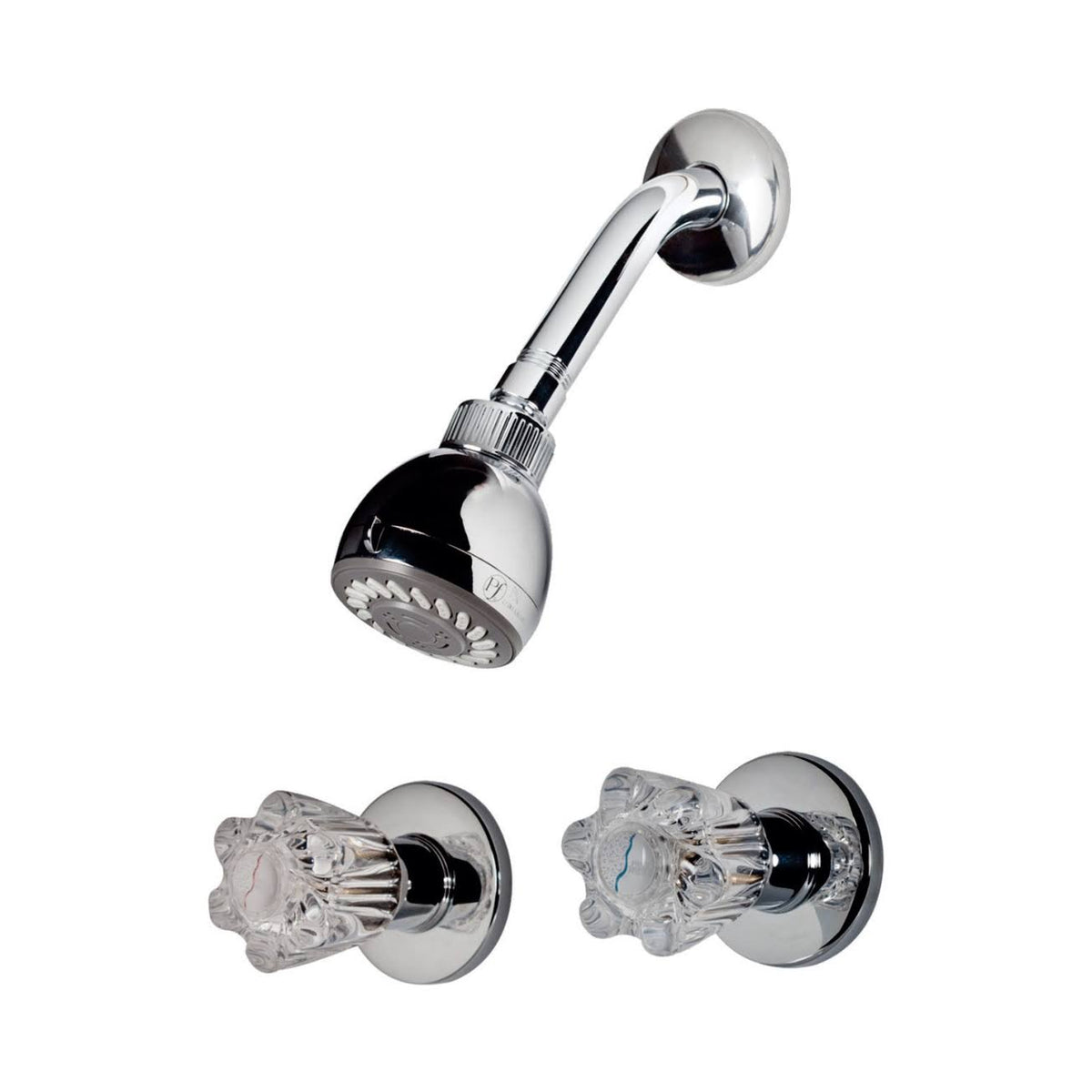 Polished Chrome 2-Handle 3-Spray Shower Faucet H56045
