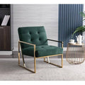 Green Velvet Tufted Velvet Armchair E46775