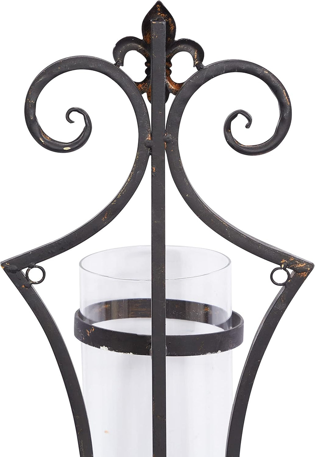 Metal Glass Candle Sconce, 7 by 27-Inch D939748