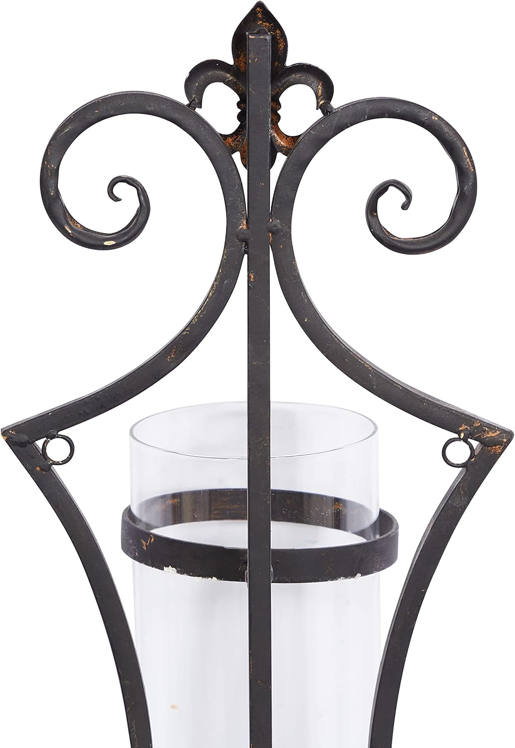 Metal Glass Candle Sconce, 7 by 27-Inch D939748