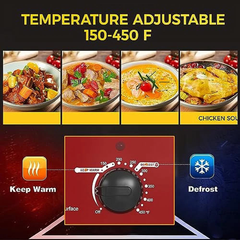 20 Quart Stainless Steel Red Electric Roaster Oven S240