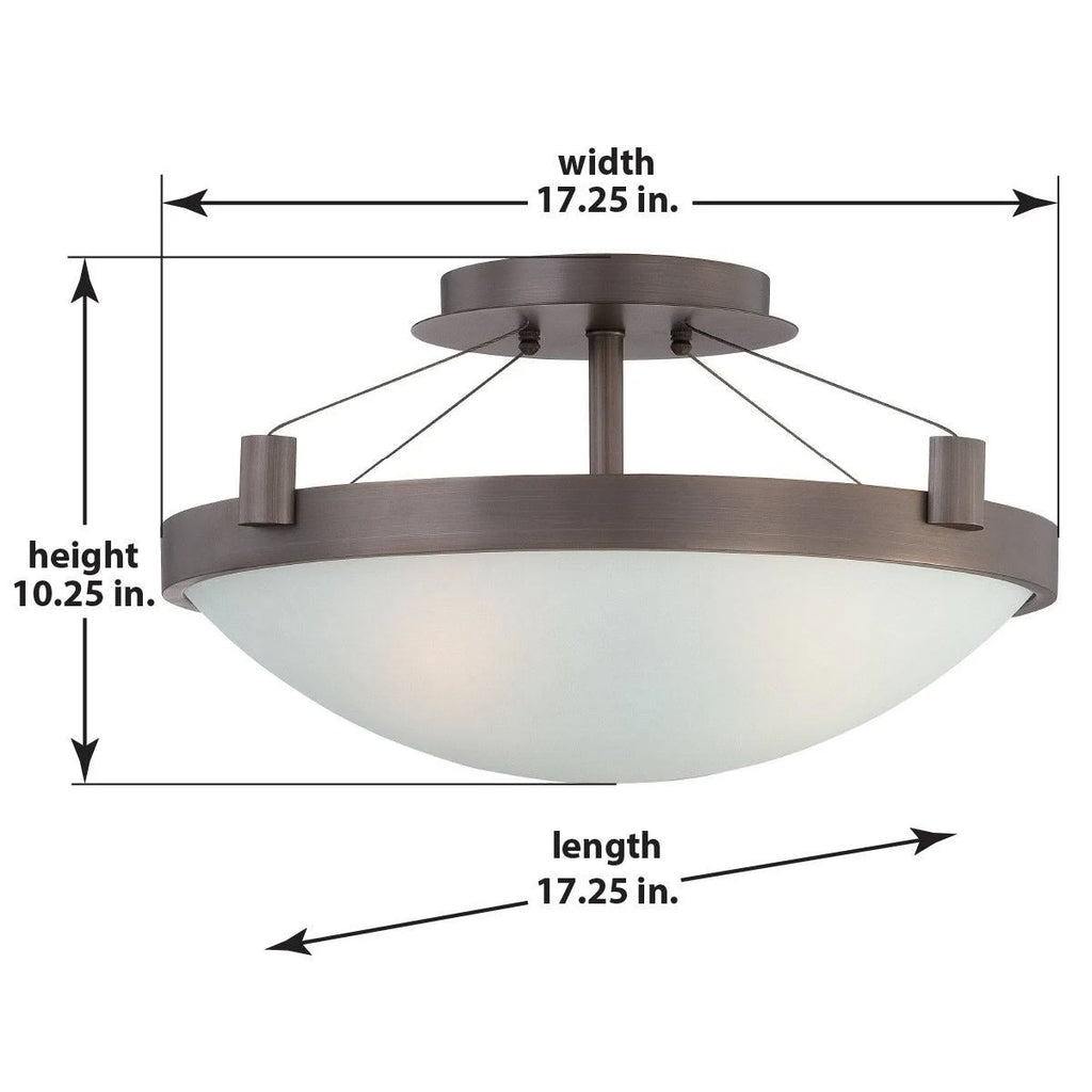 Suspended 3 Light Semi Flush Mount G520