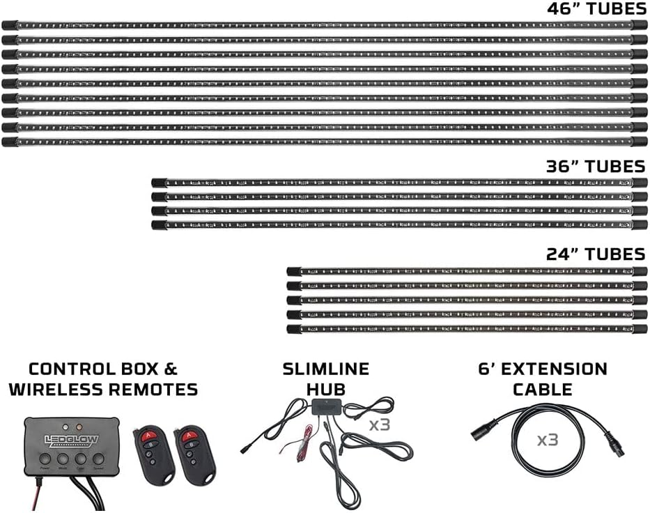 18pc LED Underglow Accent Lighting Kit K131