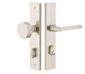 Flat Black Rectangular Keyed Entry Set with Octagon Knob Y564