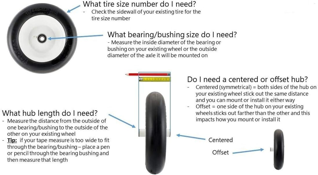 Ribbed 4.80/4.00-8 Solid Flat-Free Wheelbarrow Cart Wheel Y888510