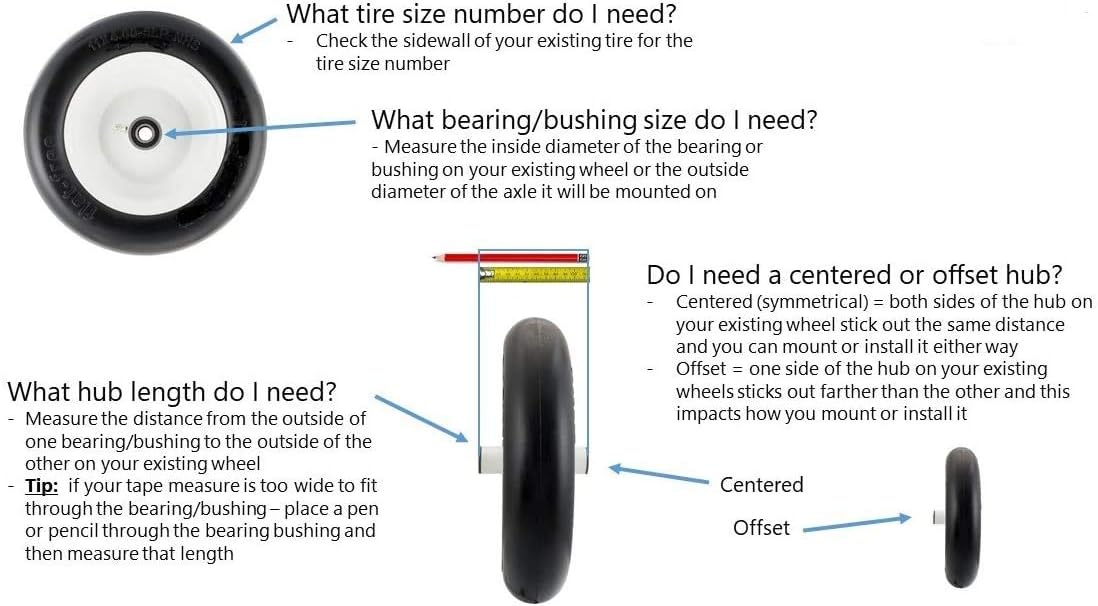 Ribbed 4.80/4.00-8 Solid Flat-Free Wheelbarrow Cart Wheel Y888510