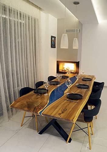 24x12 Inch Epoxy Table Top with 18 Inches Tall Legs R320