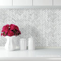 Carrara Marble Mosaic Backsplash Tile, 20pc U8054