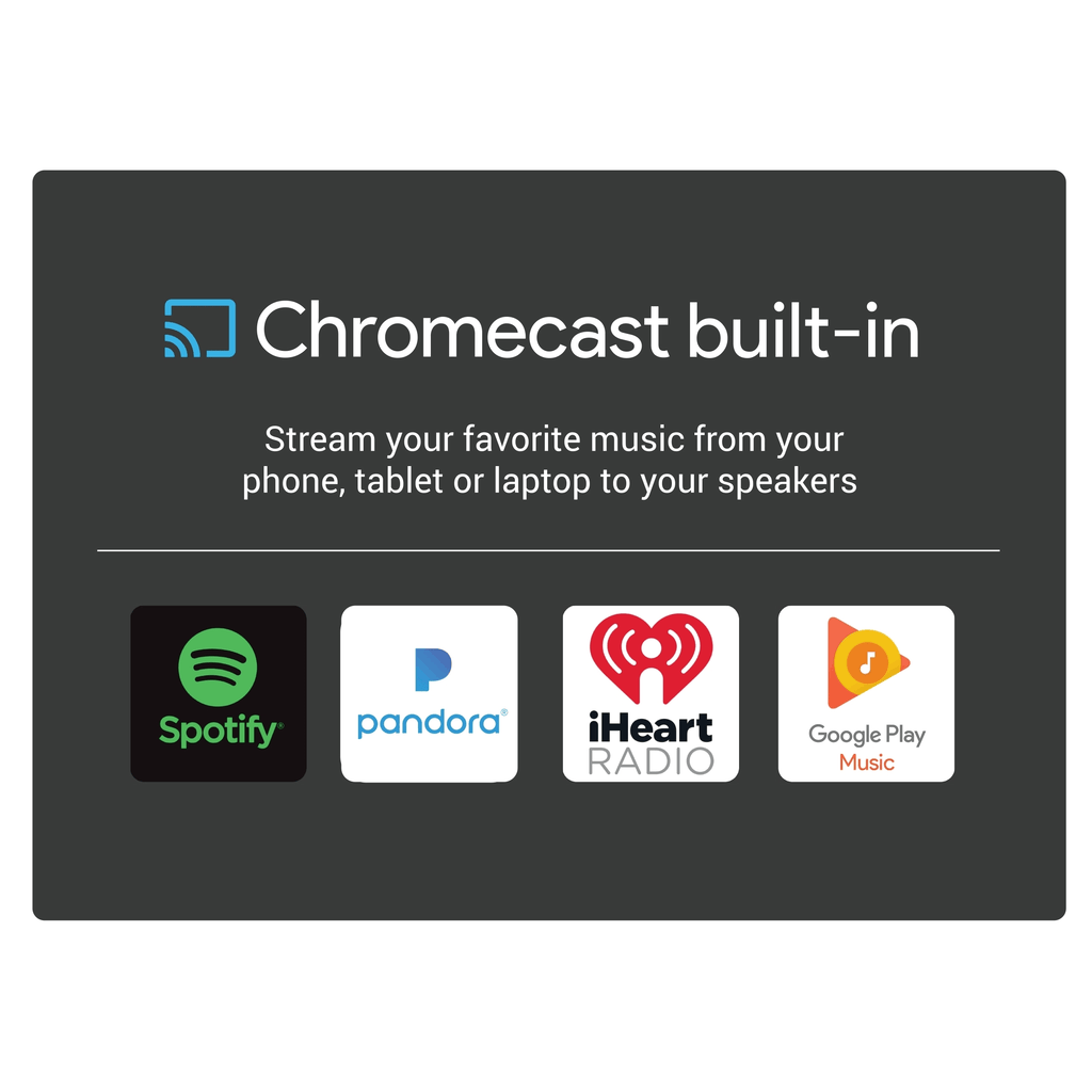 Bluetooth/Wi-Fi Wireless Stereo Smart Speaker with Chromecast Built-in Q168
