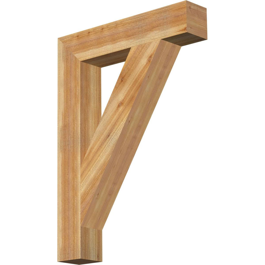 6x22W x 32x22D x 44x22H Traditional Block Rough Sawn Bracket N20009