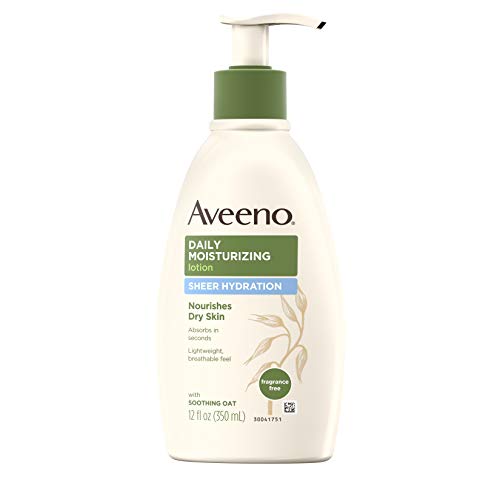 Sheer Hydration Daily Moisturizing Lotion With Soothing Oat, Fragrance-Free Body Moisturizer, 12 Fl. Oz H8789