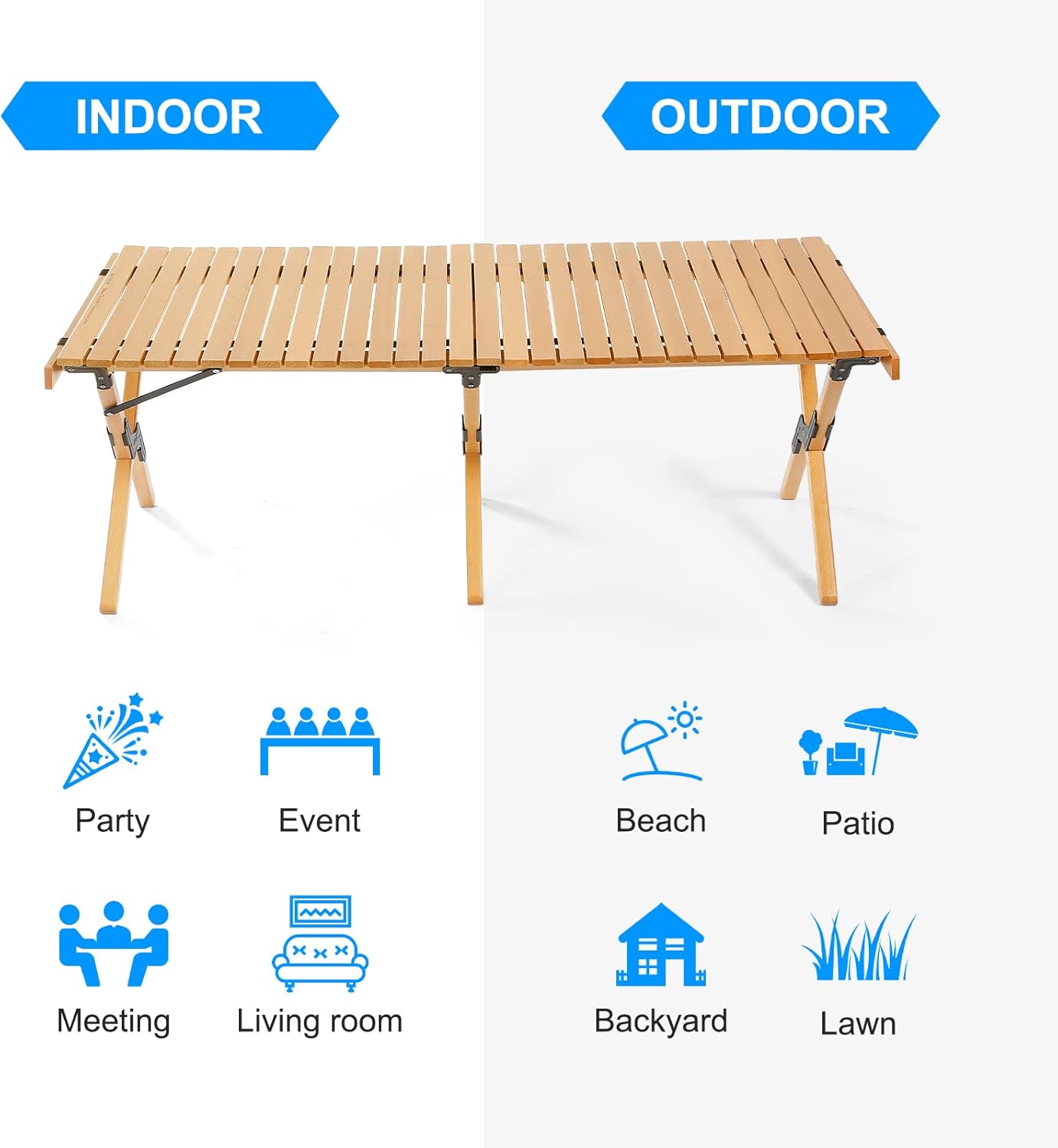 Foldable Wooden Picnic Table with Carry Bag T6182