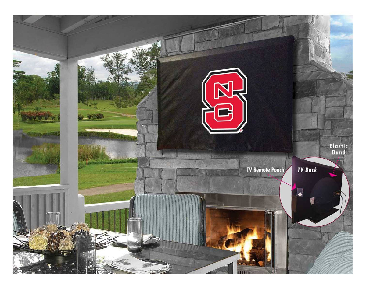 Black Breathable Water Resistant Vinyl TV Cover H96819