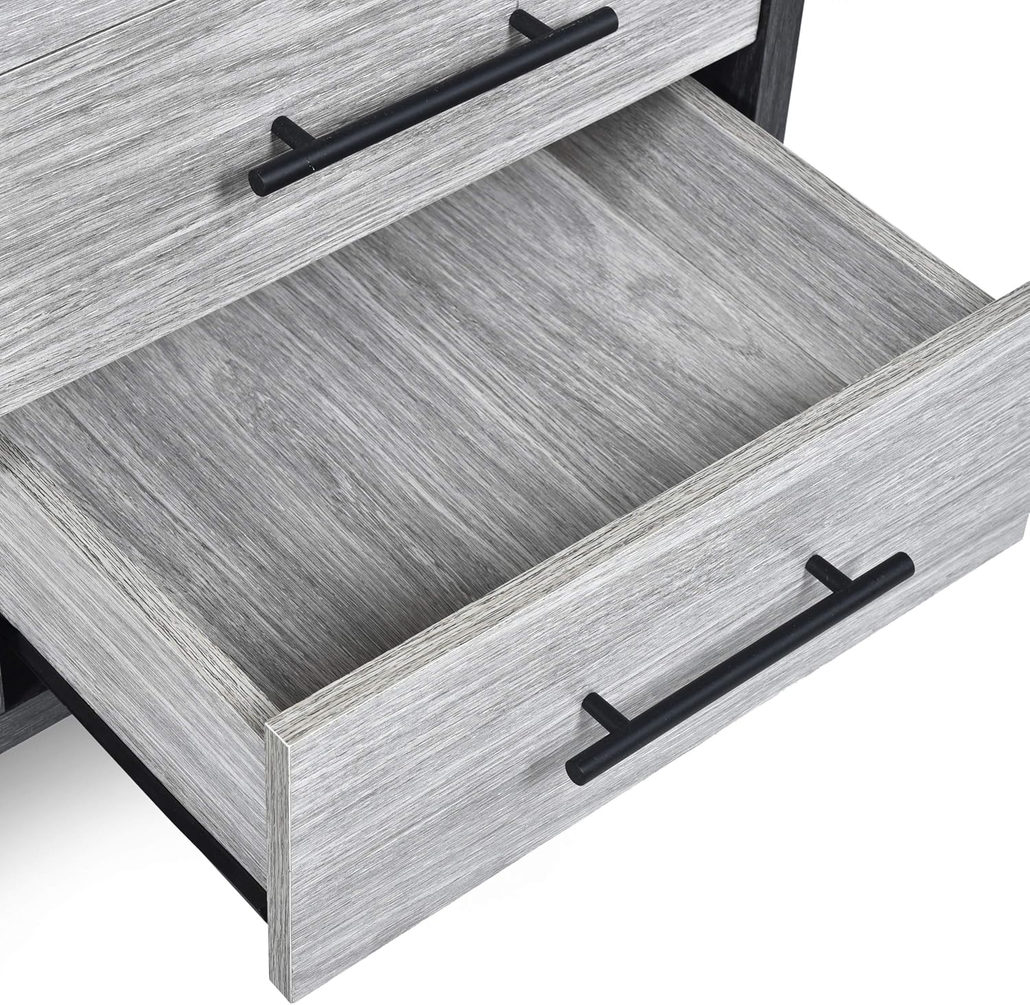 Sonoma Oak Gray Oak Black 6 Shelf Cabinet C6380
