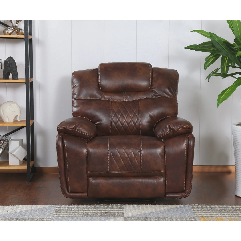 Brown Faux Leather Recliner K451126