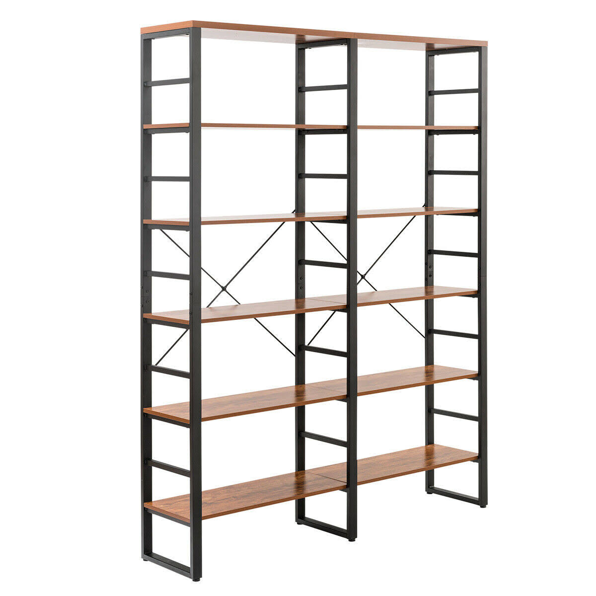 6-Shelf Bookcase Metal Storage Shelf X52948