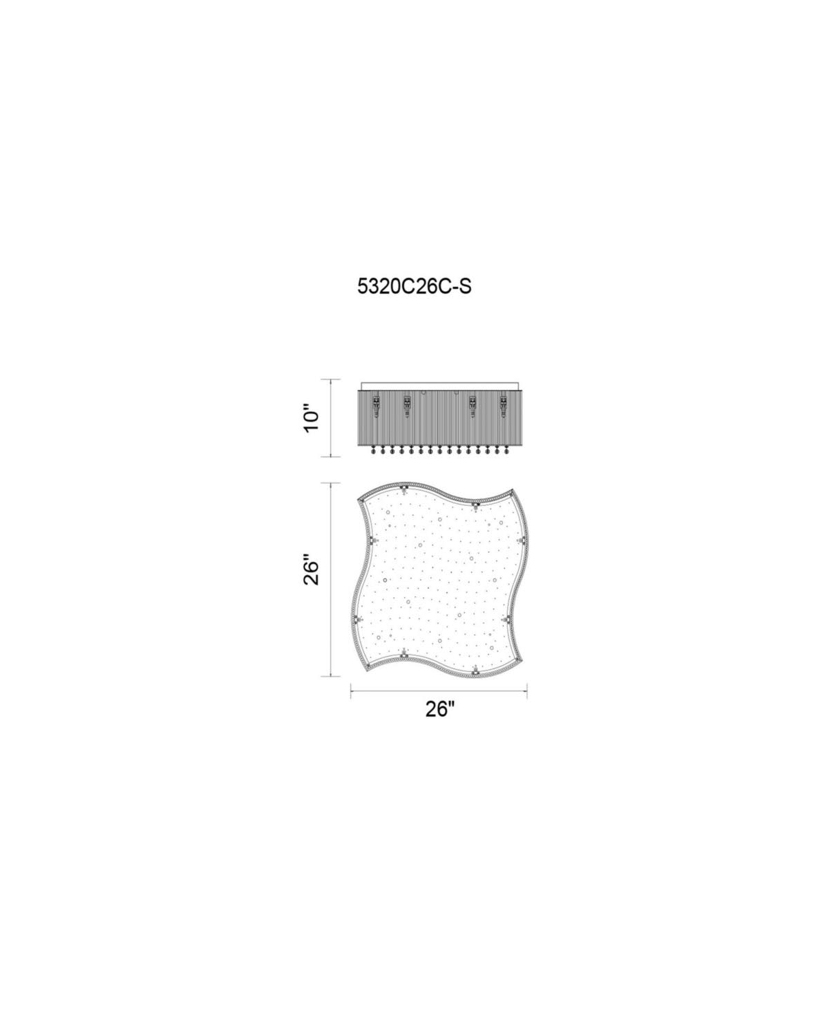 Chrome 12 Light Flush Mount Z409