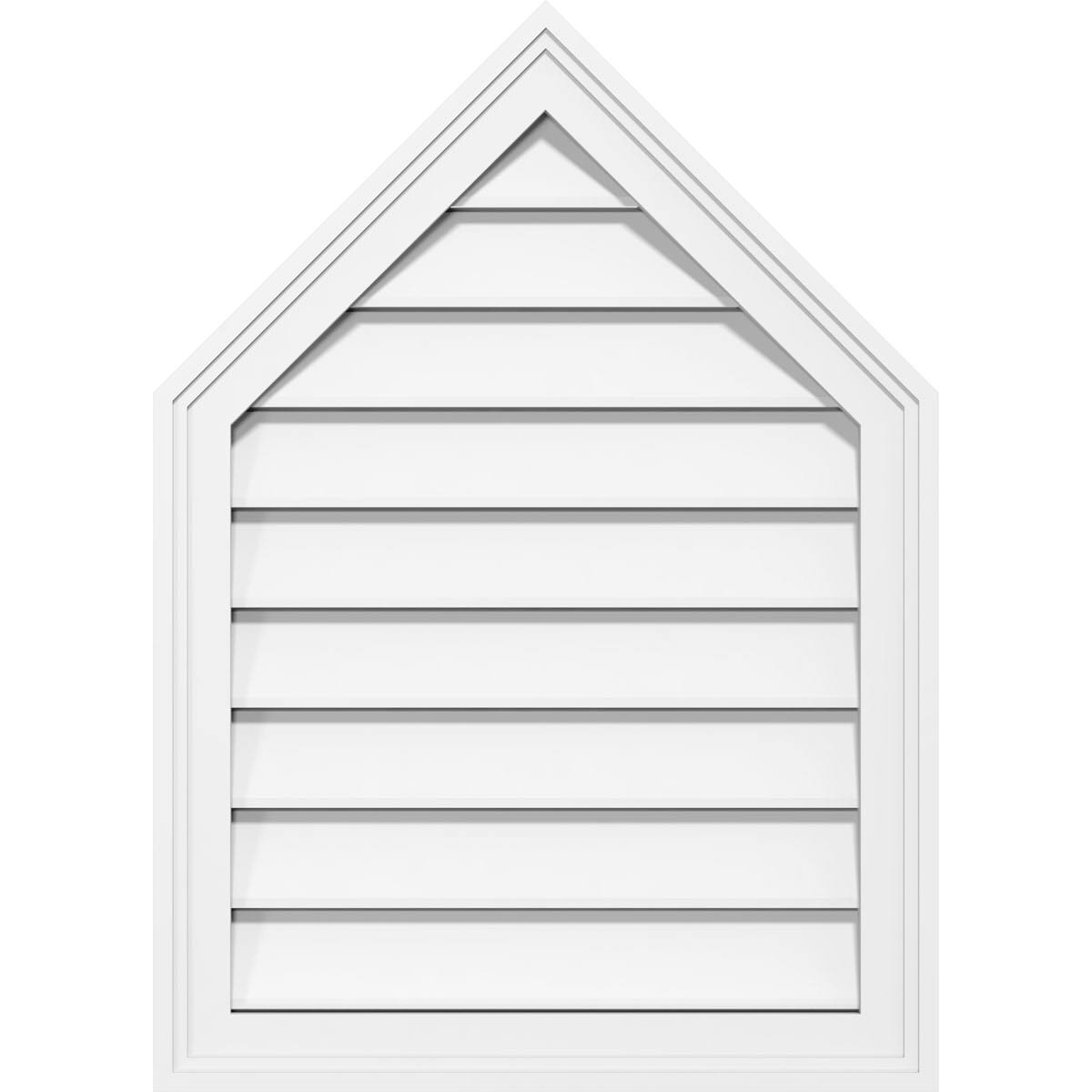Peaked Top Surface Mount PVC Gable Vent W790