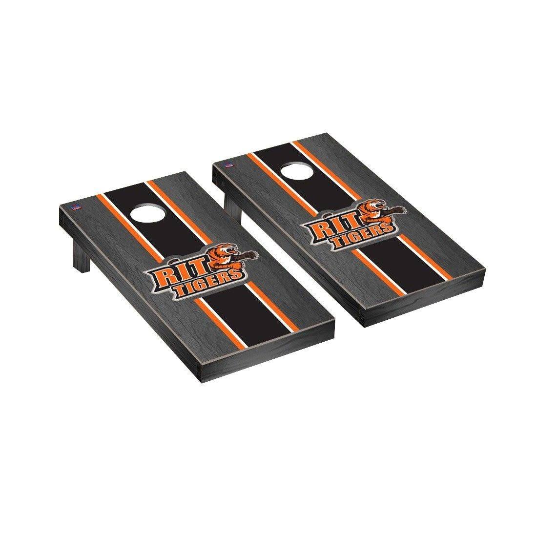 Onyx Stained Stripe Series Cornhole Board Set - 2 Boards, 8 Bags W11038