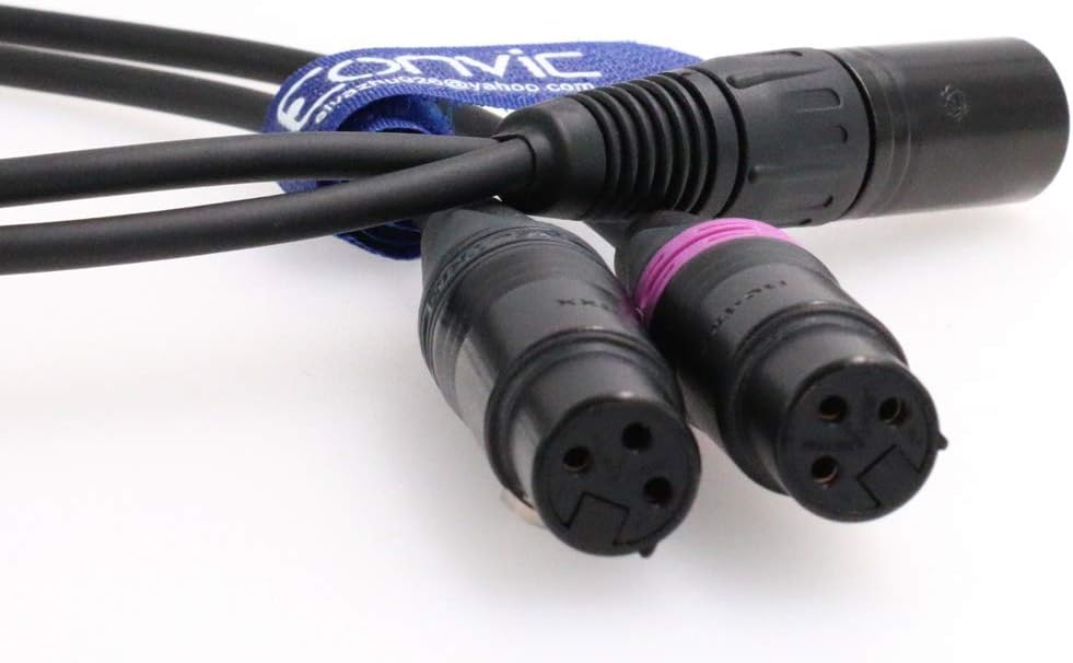 5-pin to 3-pin XLR Arri Camera Dual Channel Audio Signal Cable P51349