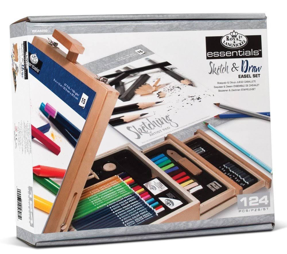 124-Piece Sketching and Drawing Easel Artist Set H275