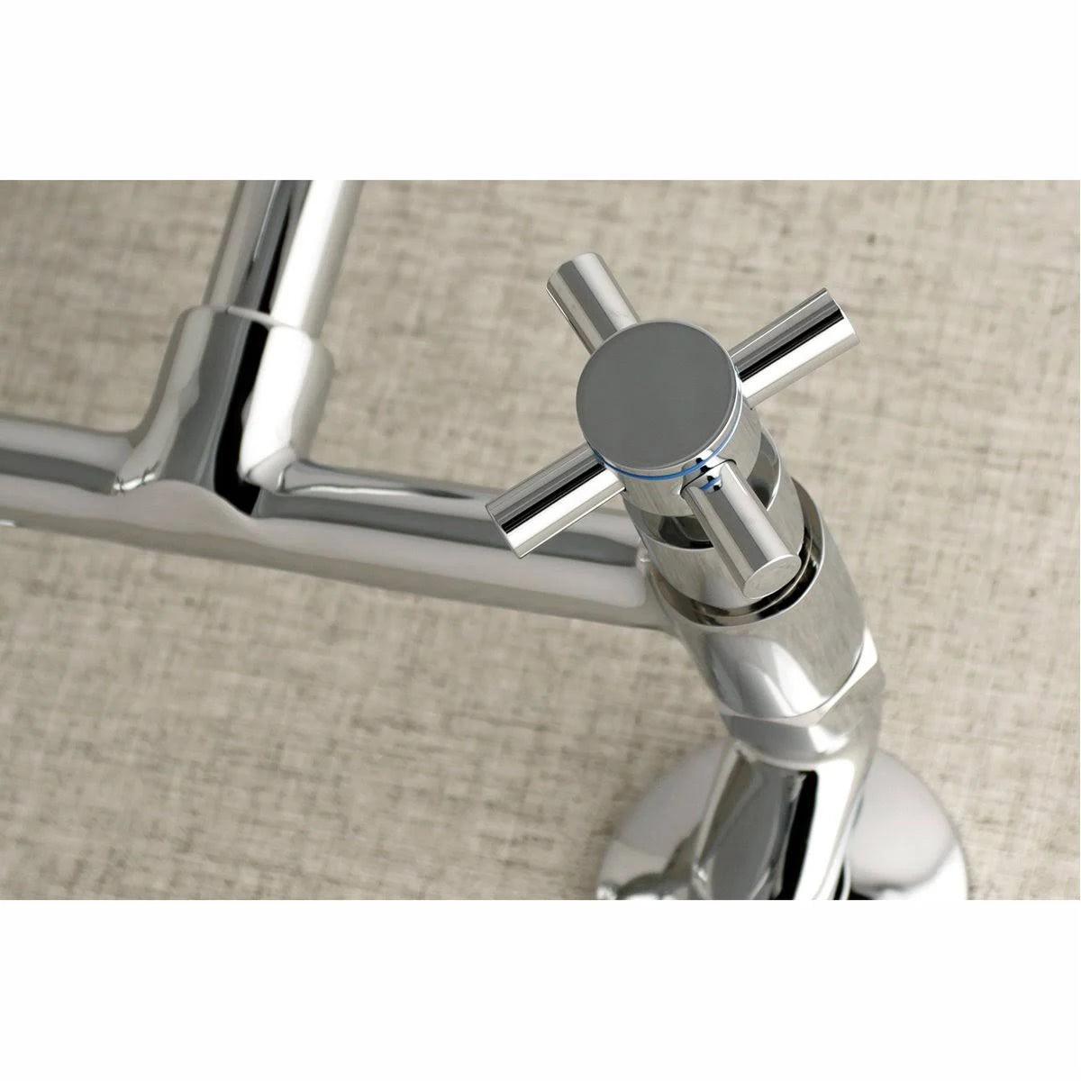 Brushed Nickel Adjustable Center Wall Mount Kitchen Faucet M79898