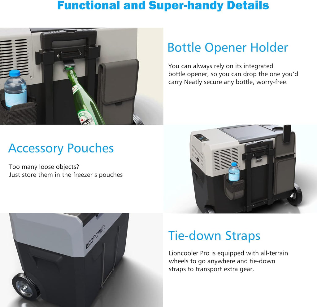 32 Quarts Portable Refrigerator with Rechargeable Battery H5404