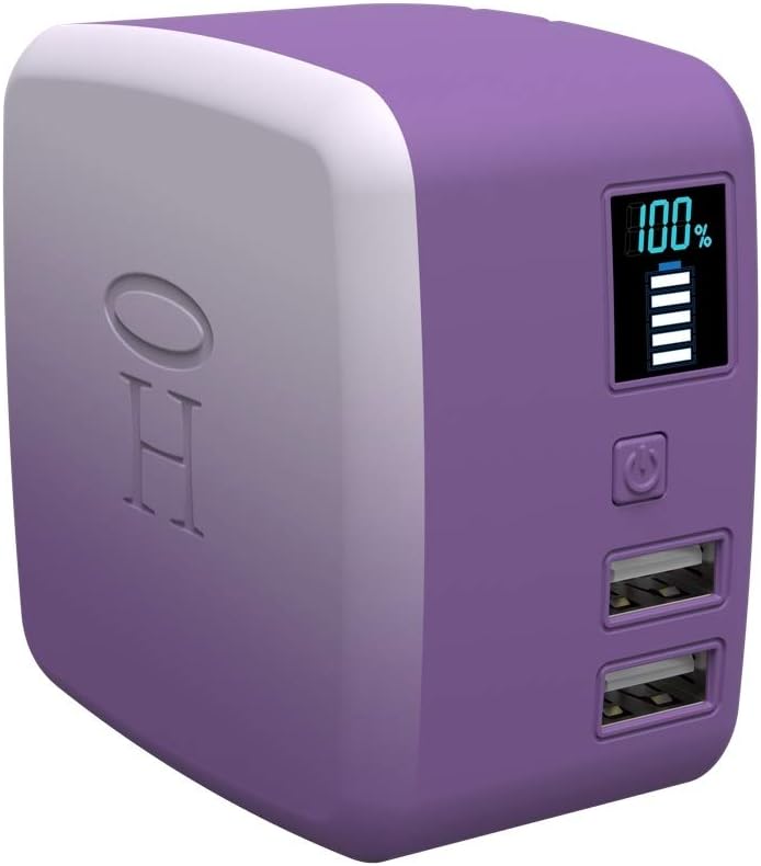 Blush Pink Portable Phone Charger Power Bank 10,000mAh Dual USB Pack of 2 K873