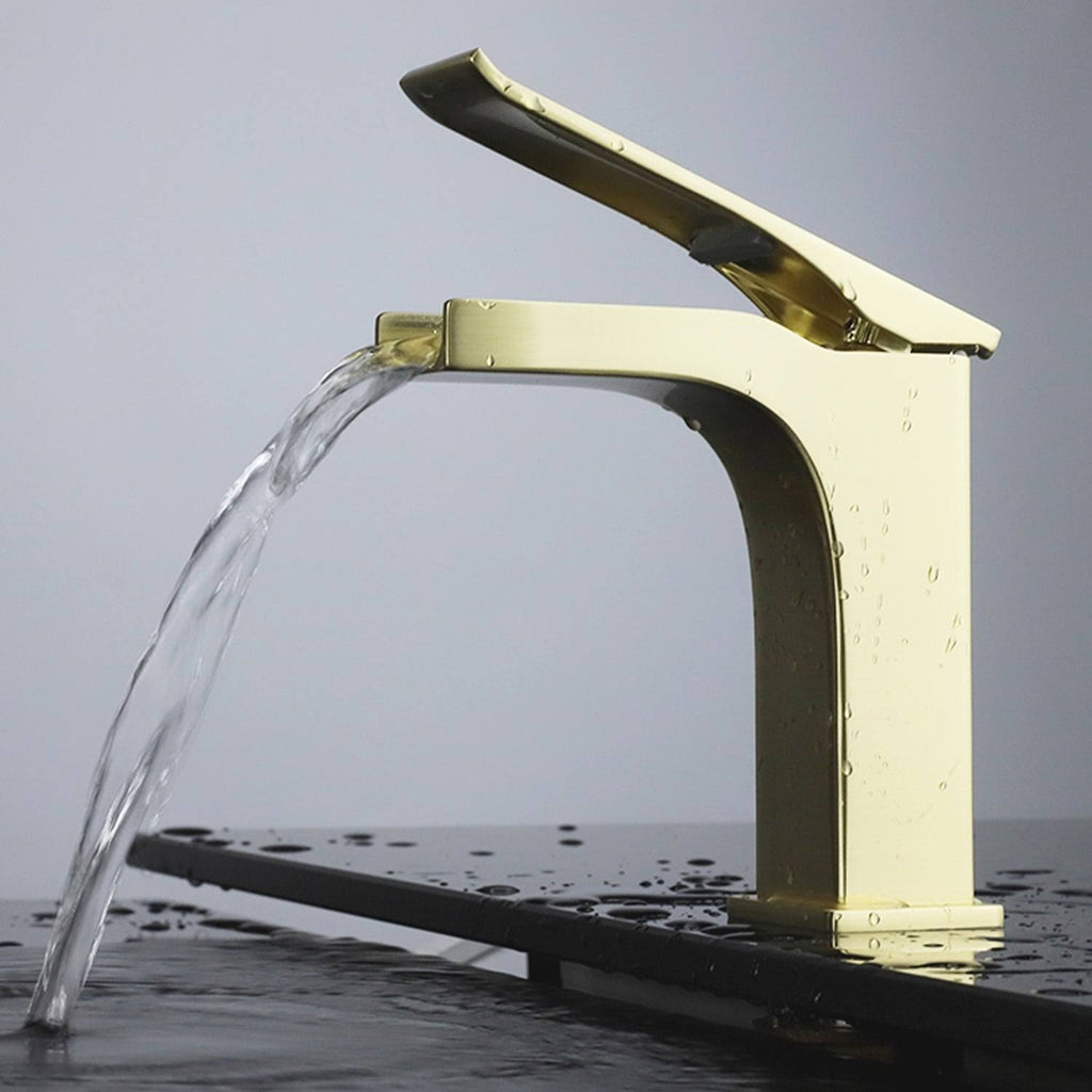 Satin Brass Single-Handle Bathroom Faucet N702
