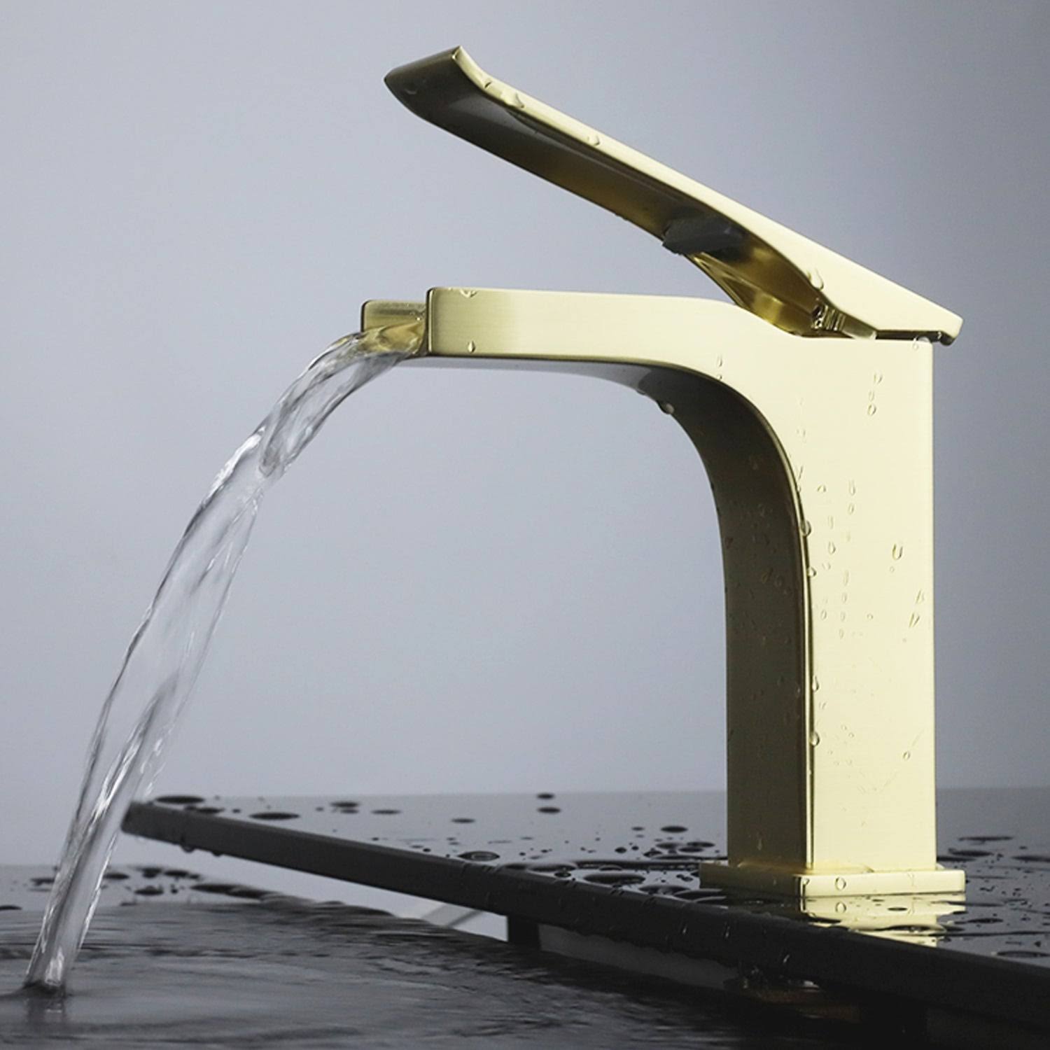 Satin Brass Single-Handle Bathroom Faucet N702
