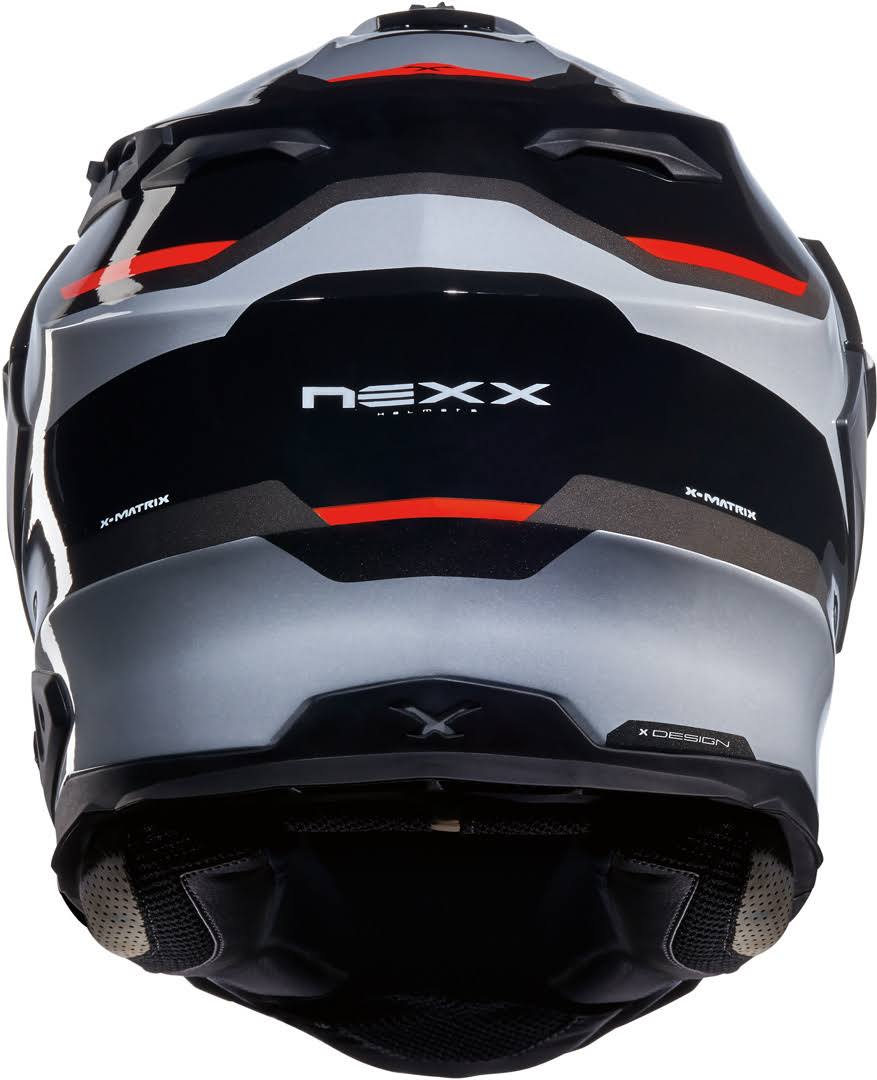 Black/Silver/Red Enduro Helmet Y943