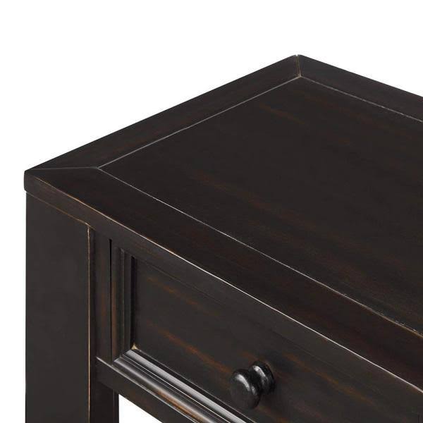 Black Grange Regency Console Table with 4-Drawer Q59372