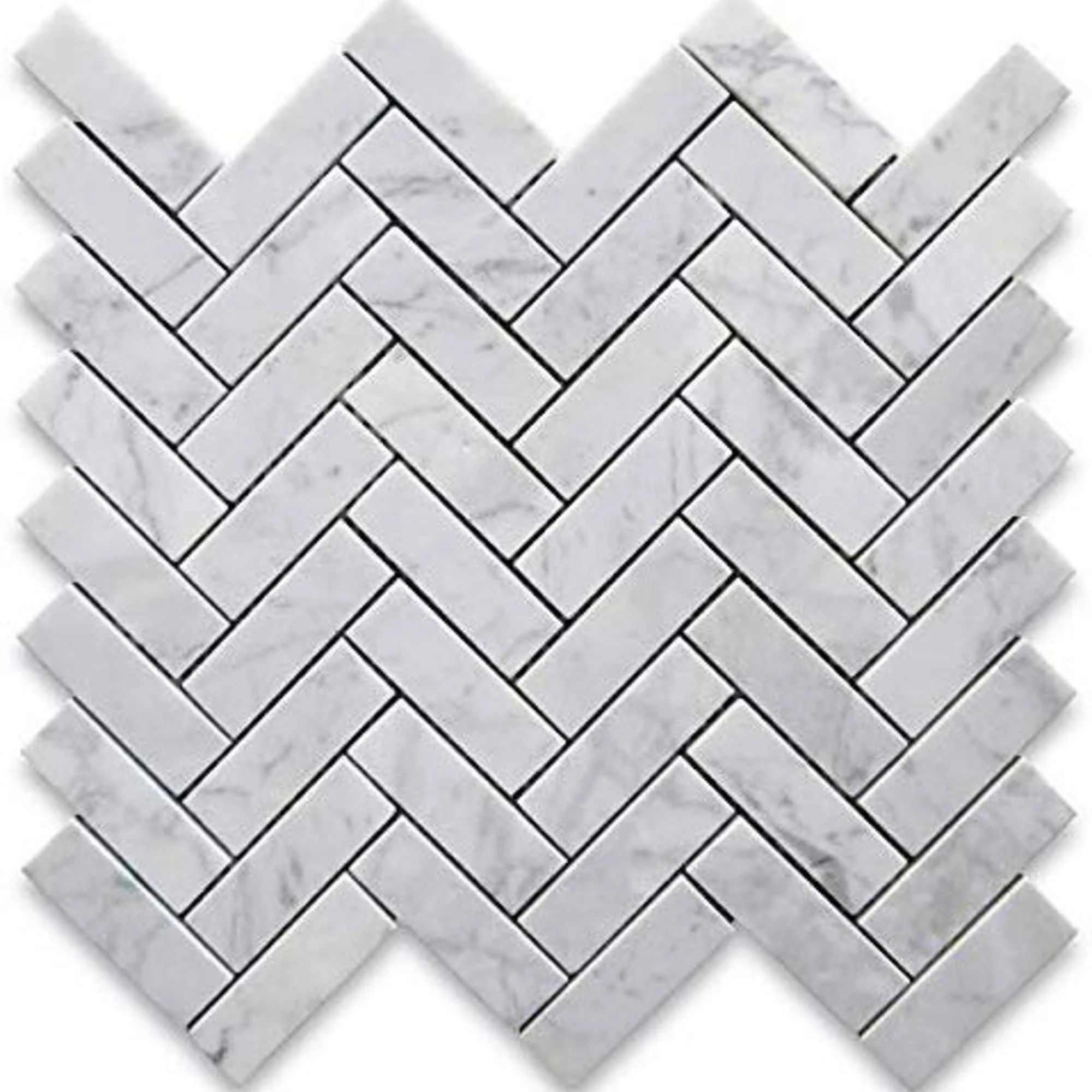 Carrara Marble Mosaic Backsplash Tile, 20pc U8054