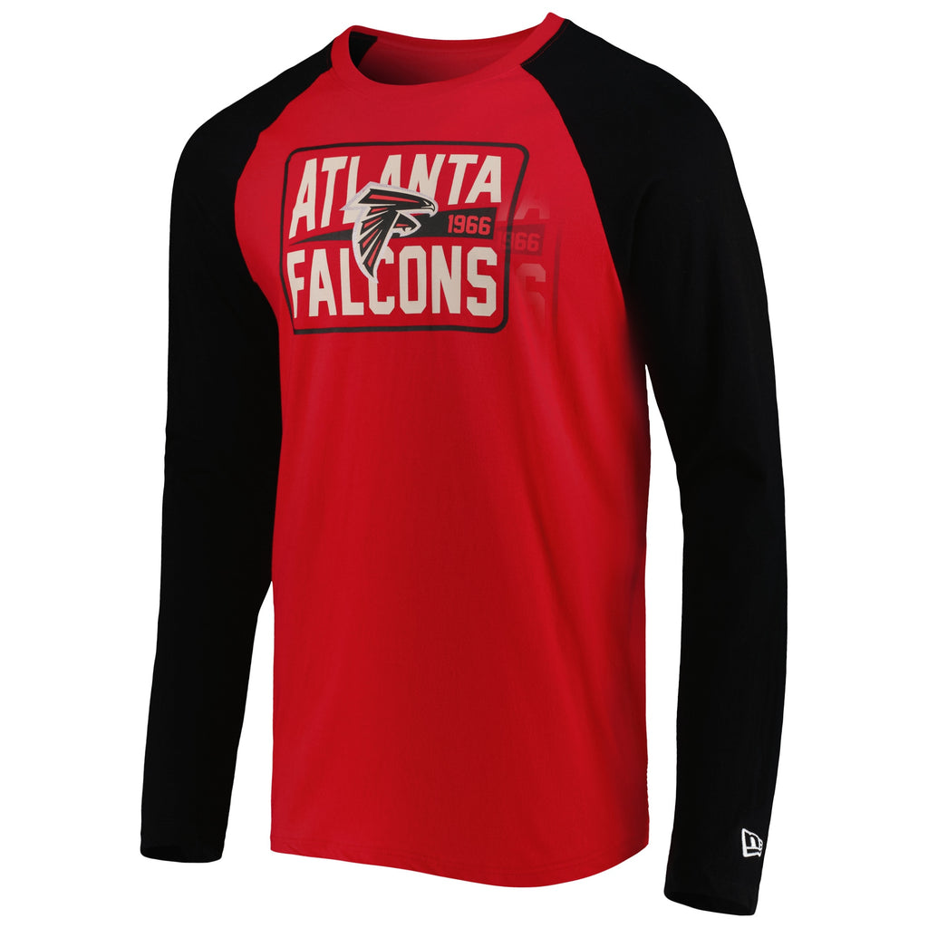 Red Atlanta Falcons Raglan Long Sleeve T-Shirt G2194