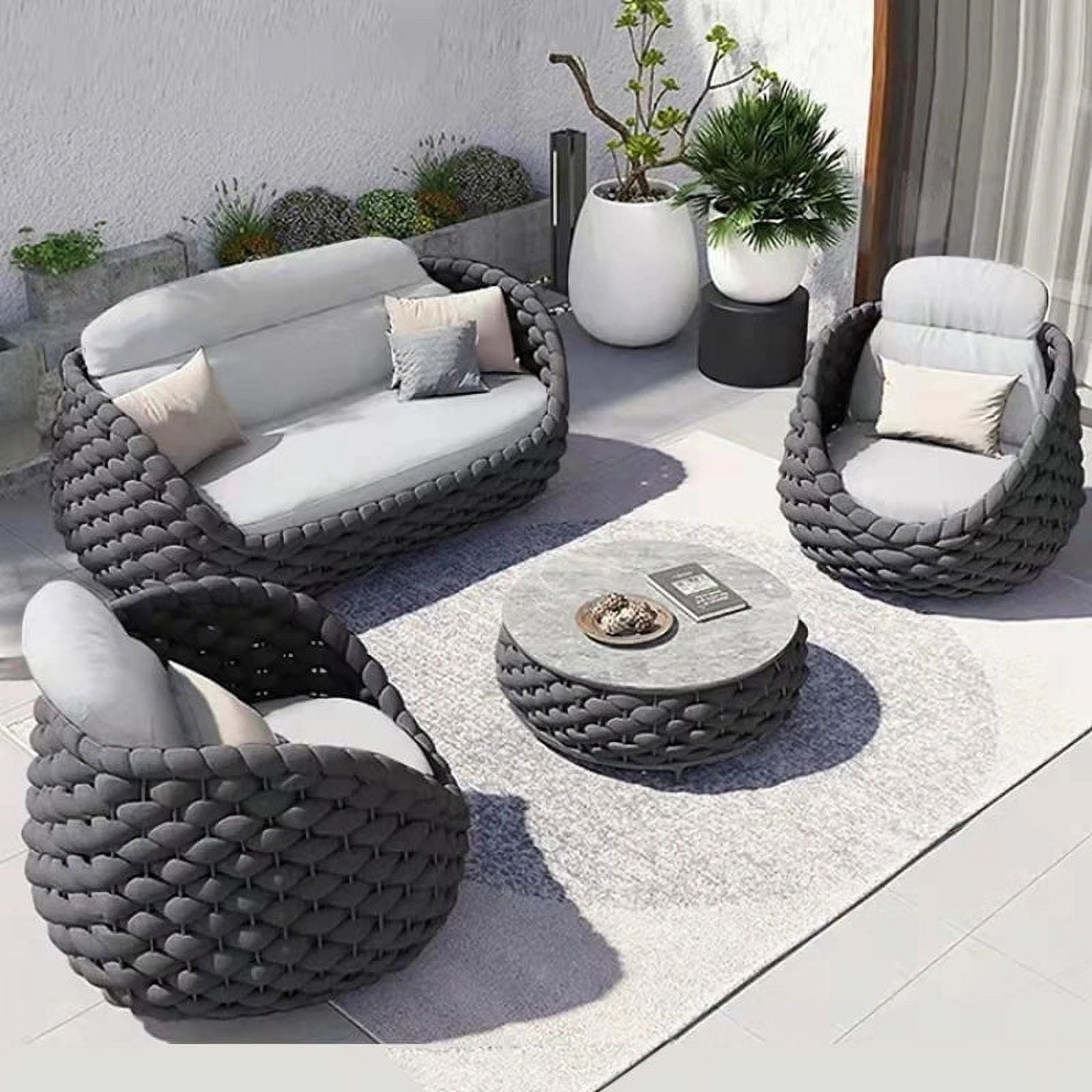 Rattan Woven Outdoor Sofa Coffee Table J999063