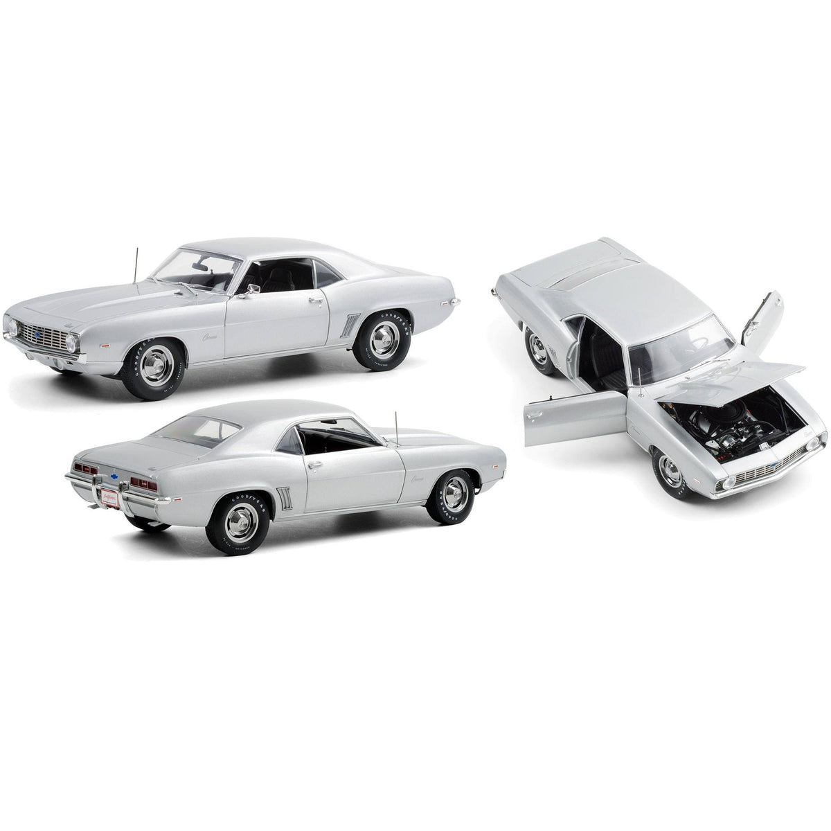 1969 Chevrolet Camaro ZL1 Coupe Silver 1/18 Diecast Model Car H14099