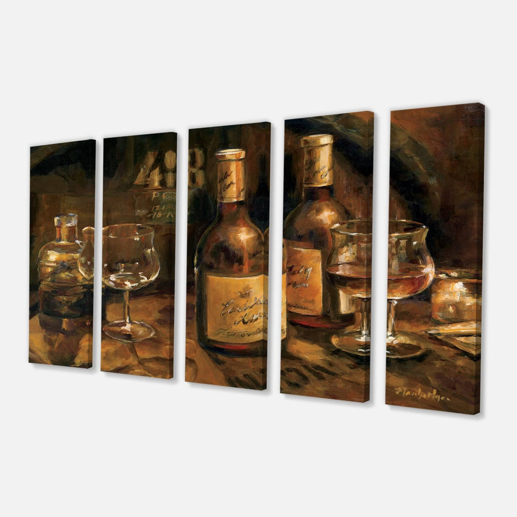 Vintage Wine Cellar Canvas - 60 in. Wide x 28 in. High - 5 Panels O251508