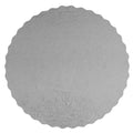 Round Silver Embossed Scalloped Pressboard Bakery Cake Board 10 inch Diameter, Case of 200 X597785