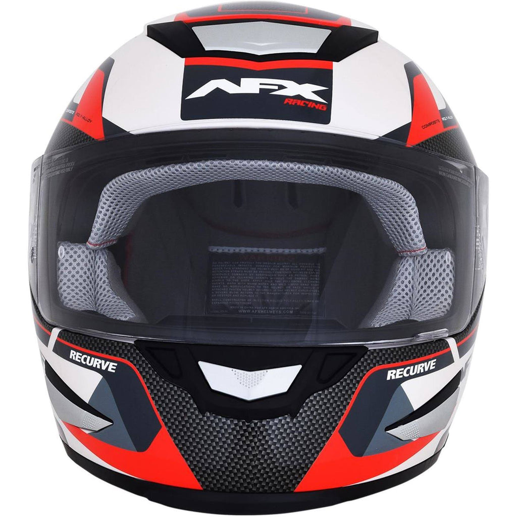 Pearl White/Red Recurve Helmet A8039
